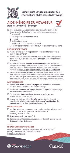 Aide-mémoire du voyageur